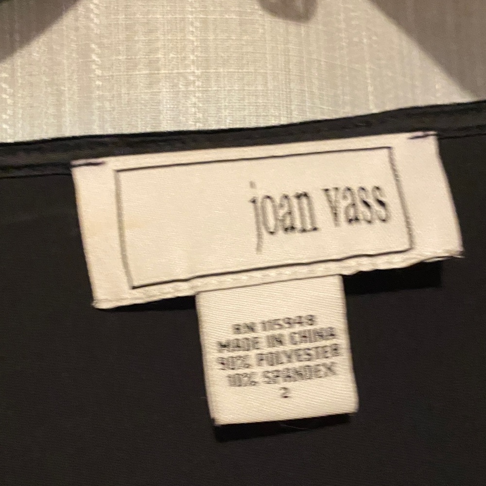 Joan Vass Black Plus Top - Picture 2 of 7